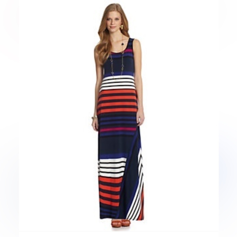 Calvin Klein Striped Maxi Dress Size 4